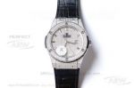 AAA Replica Hublot Classic Fusion Diamond Pave Watch - Steel Case Black Rubber 45 MM 511.NX.9010.LR